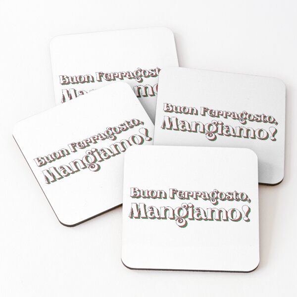 Item preview, Buon Ferragosto Mangiamo! Italian Colors Typography designed and sold by HappyHowler.