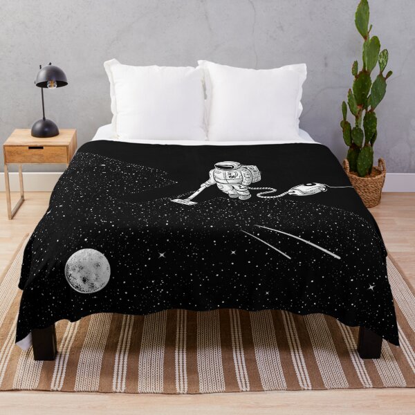 Space Cleaner Throw Blanket