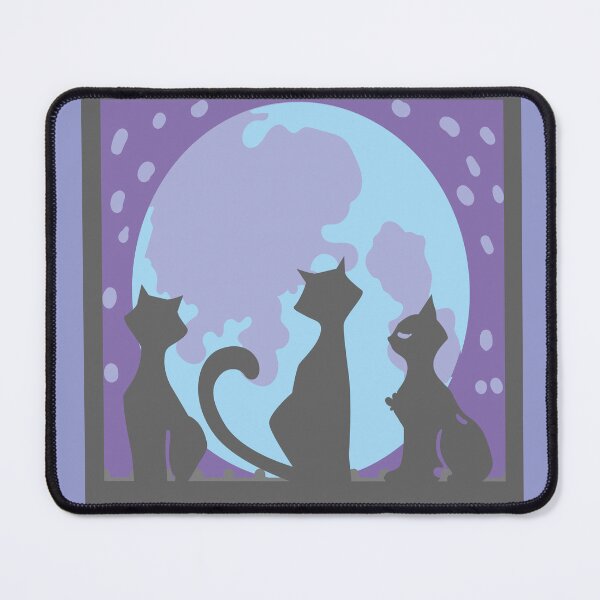 Item preview, Black kittens looking at the celestial moon designed and sold by Kentokiyo.