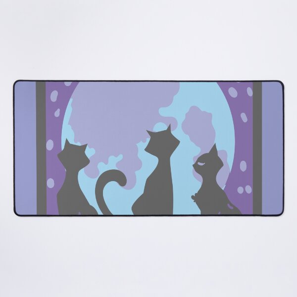Item preview, Black kittens looking at the celestial moon designed and sold by Kentokiyo.