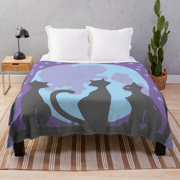 Item preview, Black kittens looking at the celestial moon designed and sold by Kentokiyo.