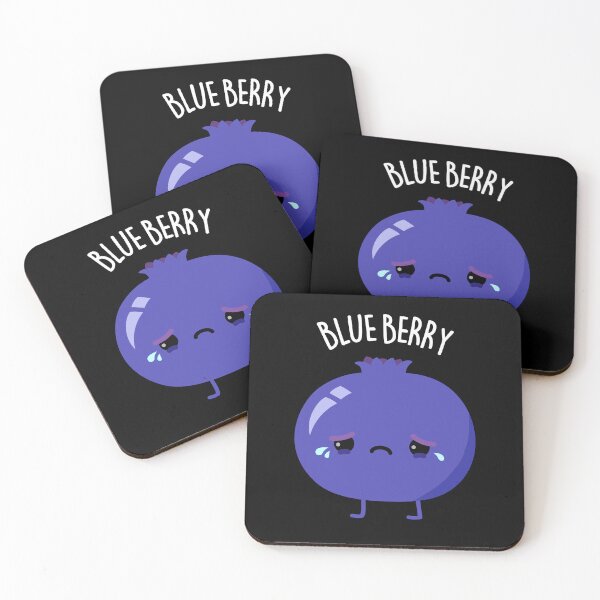 Item preview, Blue Berry Funny Fruit Puns (Dark BG) designed and sold by punnybone.