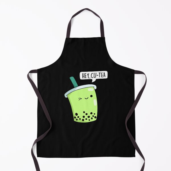 Item preview, Hey Cu-Tea Funny Boba Tea Puns (Dark BG) designed and sold by punnybone.