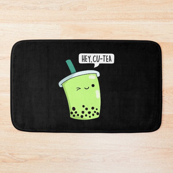Item preview, Hey Cu-Tea Funny Boba Tea Puns (Dark BG) designed and sold by punnybone.