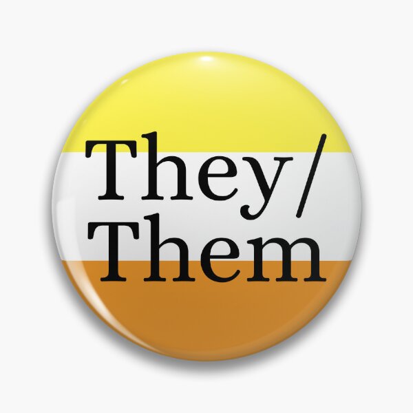 Item preview, They Them Maverique Pronoun Gender Identity Maverick Pin designed and sold by prideXrainbow.