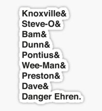 Jackass Names Sticker