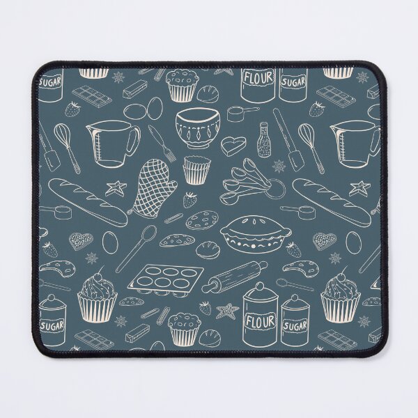 Item preview, Baked Goods Pattern Outlined, Navy designed and sold by Kella Hanna-Wayne.