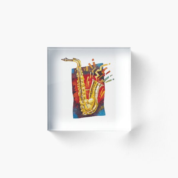 Saxaphone! Acrylic Block
