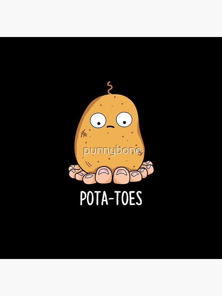 Pota-toes Cute Potato With Toes Pun Classic Round Sticker
