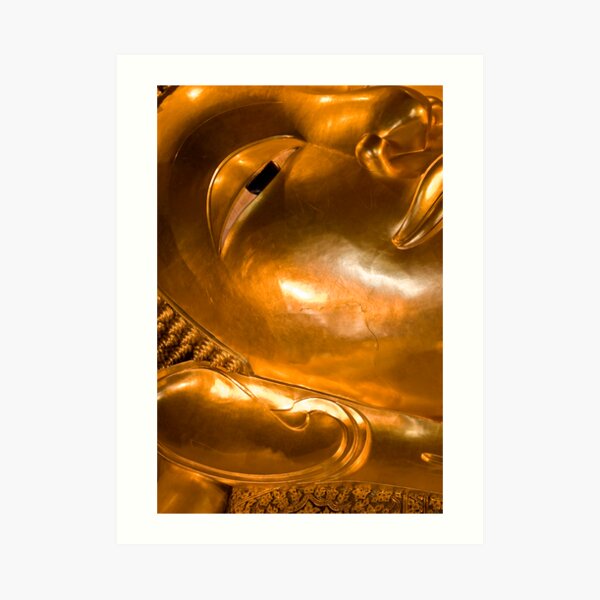 The big reclining Buddha at Wat Po, Bangok Art Print