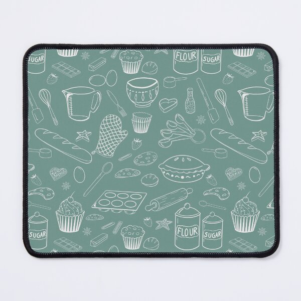 Item preview, Baked Goods Pattern Outlined, Turquoise  designed and sold by Kella Hanna-Wayne.