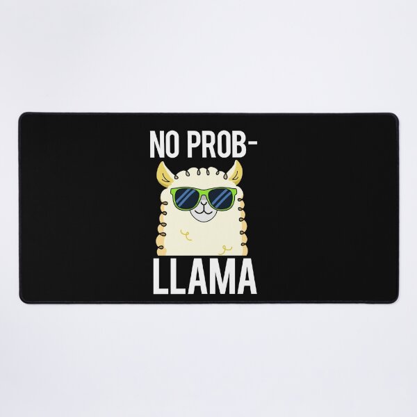 Item preview, No-Prob-Llama Funny Cool Llama Puns (Dark BG) designed and sold by punnybone.