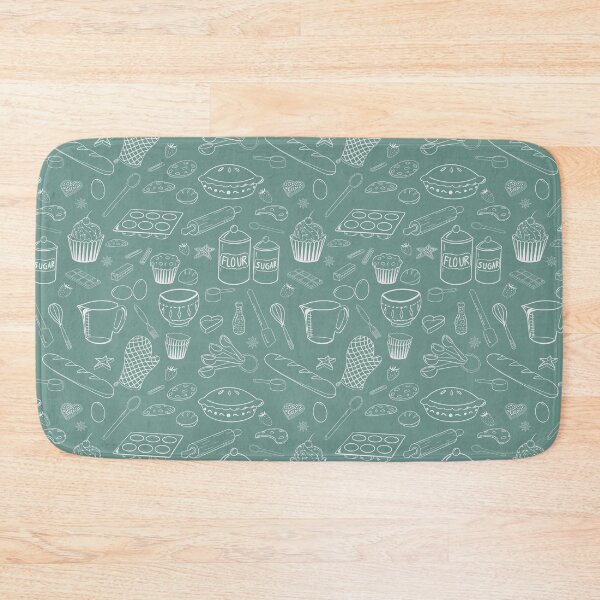 Item preview, Baked Goods Pattern Outlined, Turquoise designed and sold by Kella Hanna-Wayne.