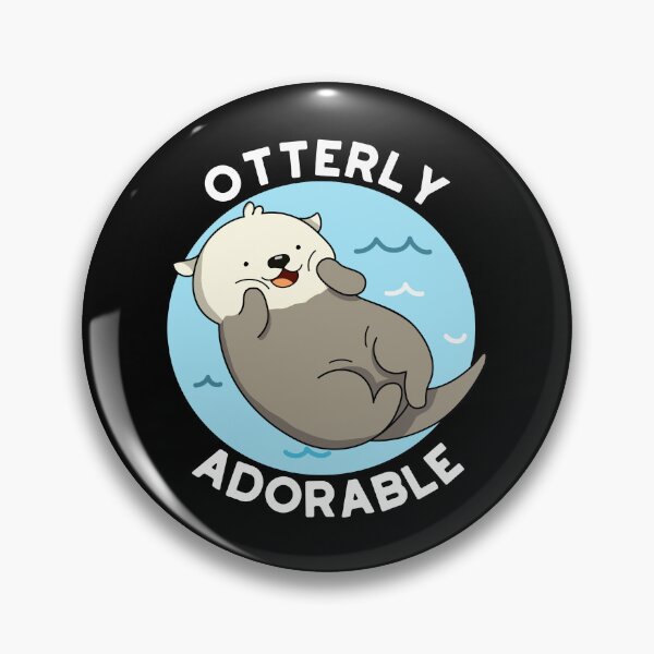 Item preview, Otterly Adorable Funny Otter Puns (Dark BG) designed and sold by punnybone.