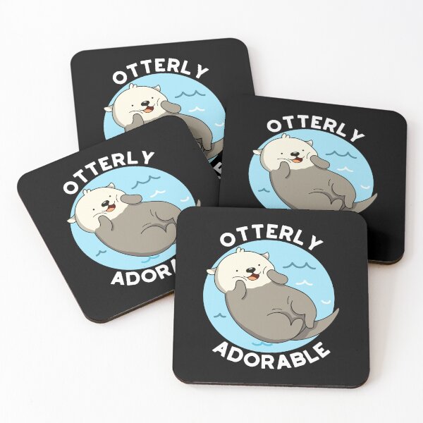 Item preview, Otterly Adorable Funny Otter Puns (Dark BG) designed and sold by punnybone.