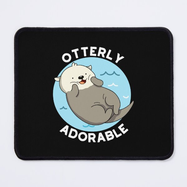 Item preview, Otterly Adorable Funny Otter Puns (Dark BG) designed and sold by punnybone.