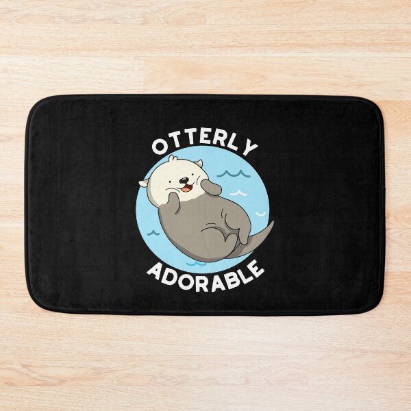 Item preview, Otterly Adorable Funny Otter Puns (Dark BG) designed and sold by punnybone.