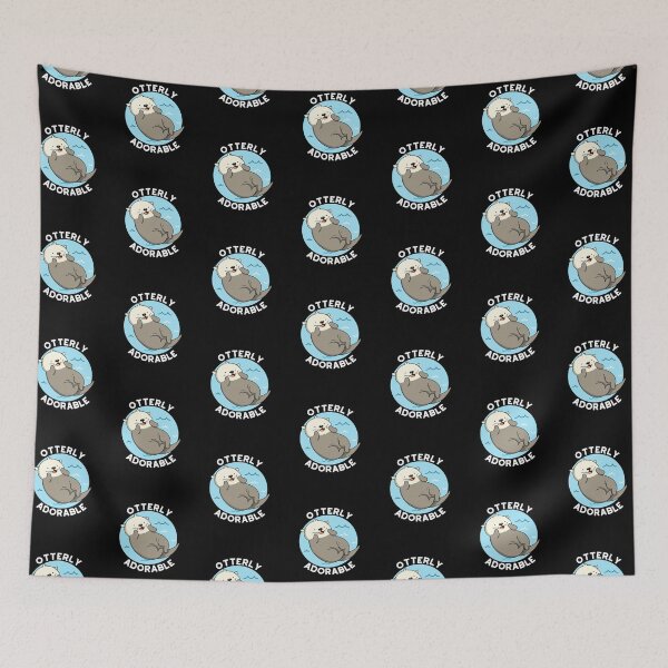 Item preview, Otterly Adorable Funny Otter Puns (Dark BG) designed and sold by punnybone.