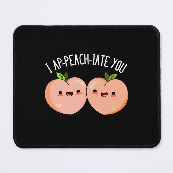 Item preview, I Ap-peach-ciate You Funny Peach Puns (Dark BG) designed and sold by punnybone.