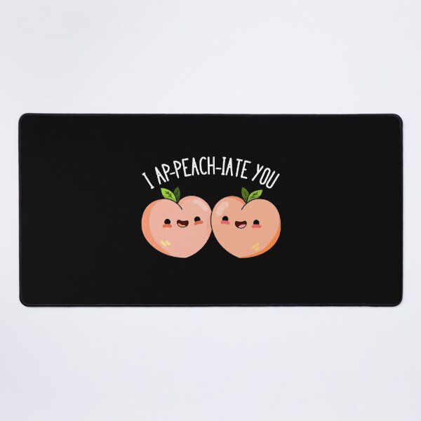 Item preview, I Ap-peach-ciate You Funny Peach Puns (Dark BG) designed and sold by punnybone.