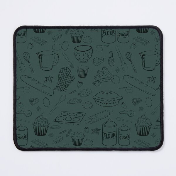 Item preview, Baked Goods Pattern Outlined, Dark Turquoise designed and sold by Kella Hanna-Wayne.