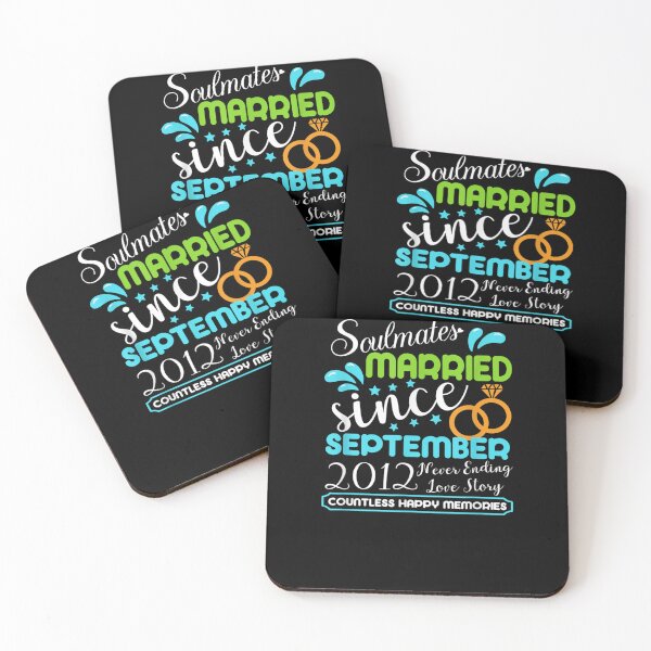 Item preview, Married Since September 2012 10th Wedding Anniversary  designed and sold by sheilase.