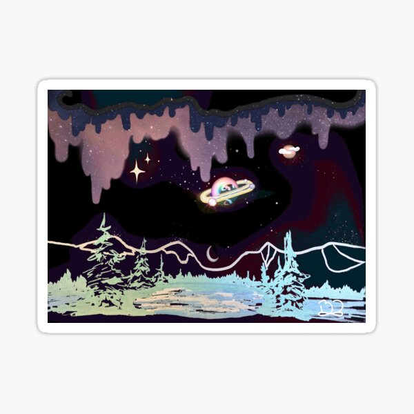 Trippy Drippy Planet Sticker