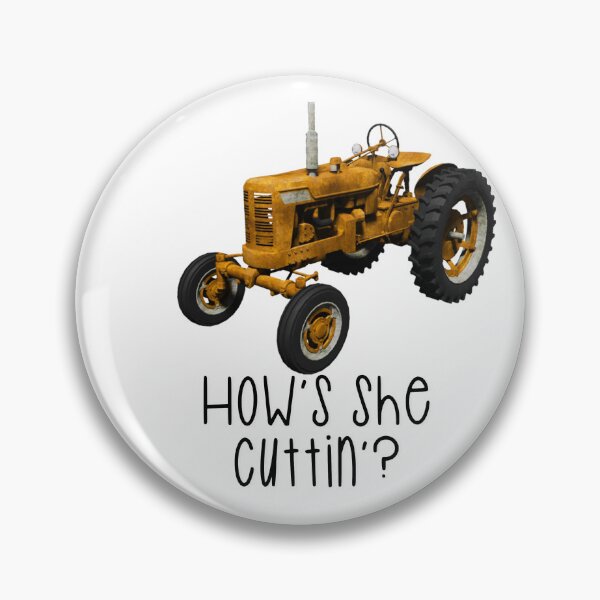 Item preview, How’s she cuttin’? The farmers greeting - orange Tractor designed and sold by Haiii-Designs.