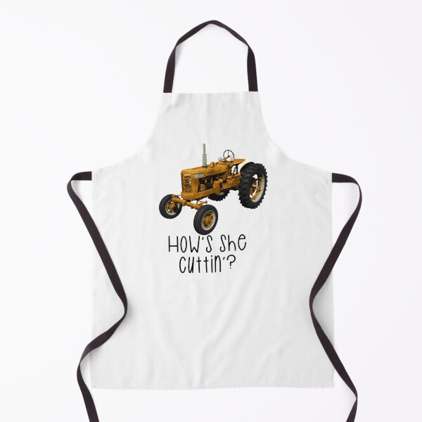 Item preview, How’s she cuttin’? The farmers greeting - orange Tractor designed and sold by Haiii-Designs.