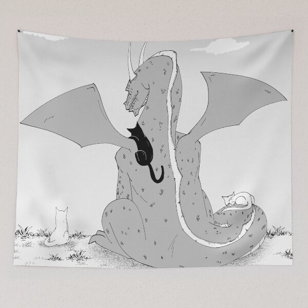 Item preview, A Dragon and his Cats designed and sold by KRSArt.