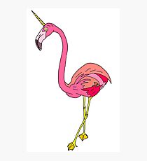Unicorn Pink Flamingo Photographic Print