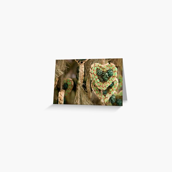 Green Hearts Greeting Card