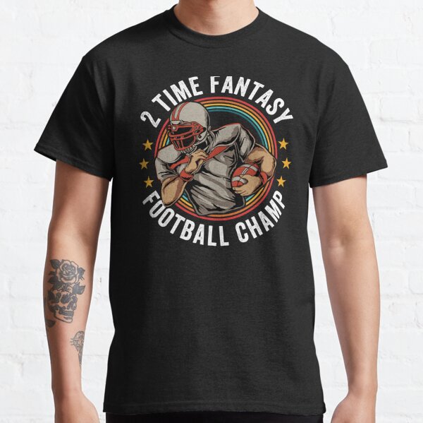 2 Time Fantasy Football Champ FFL Winner Retro Classic T-Shirt