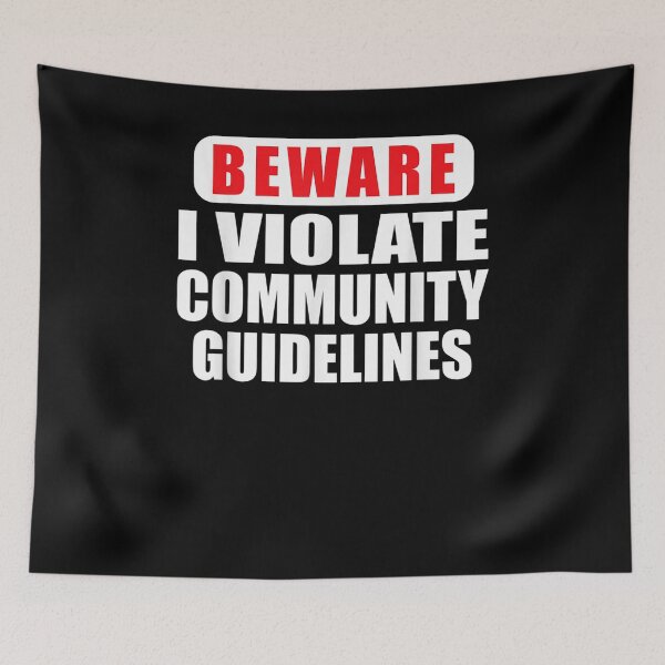Item preview, Beware I Violate Community Guidelines Funny Men Sarcastic  designed and sold by sheilase.