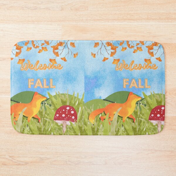 Item preview, Welcome Fall (Fox and Mushroom) designed and sold by SimplyMe-Plus.