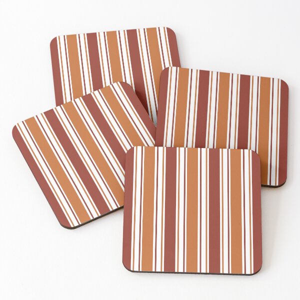 Item preview, Orange, Brown And White Striped Pattern designed and sold by semas.