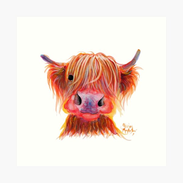 Item preview, Scottish Highland Hairy Cow ' CHILLI CHOPS ' by Shirley MacArthur designed and sold by Shirley MacArthur Limited.