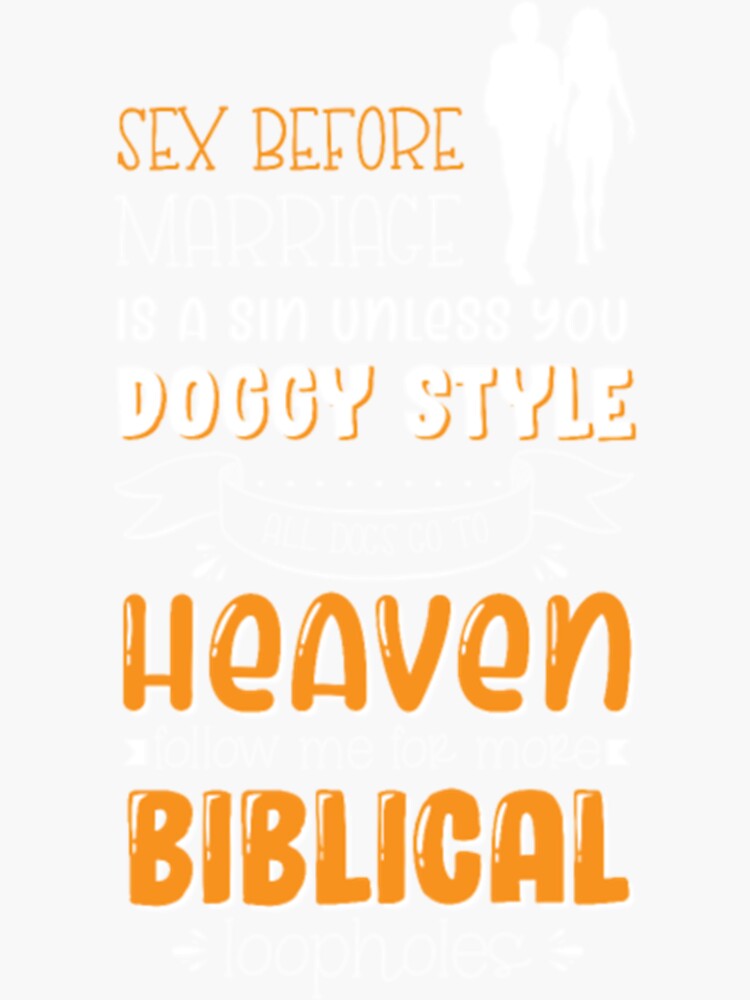 "Biblical Loopholes Marriage Design for Atheist and" Sticker for Sale