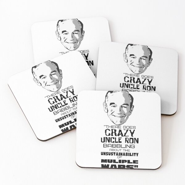Item preview, "There goes CRAZY UNCLE RON" - Ron Paul - John Stewart quote designed and sold by v3services.