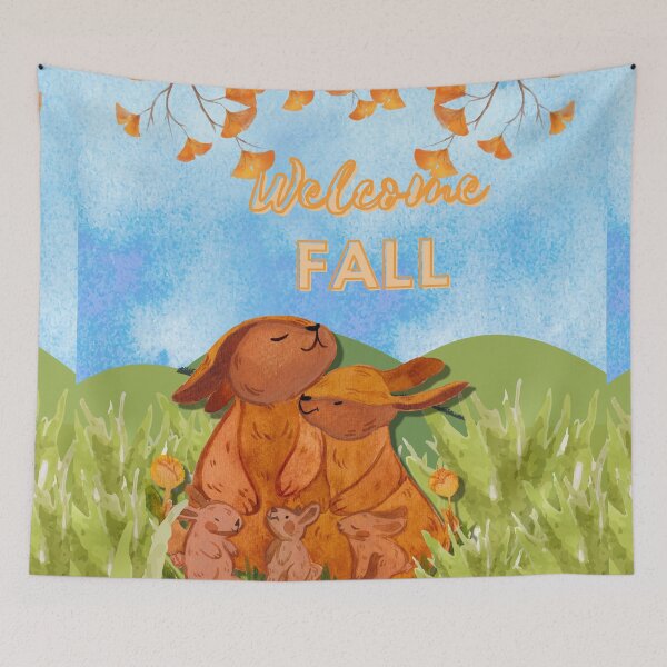 Item preview, Welcome Fall (Rabbit Family) designed and sold by SimplyMe-Plus.