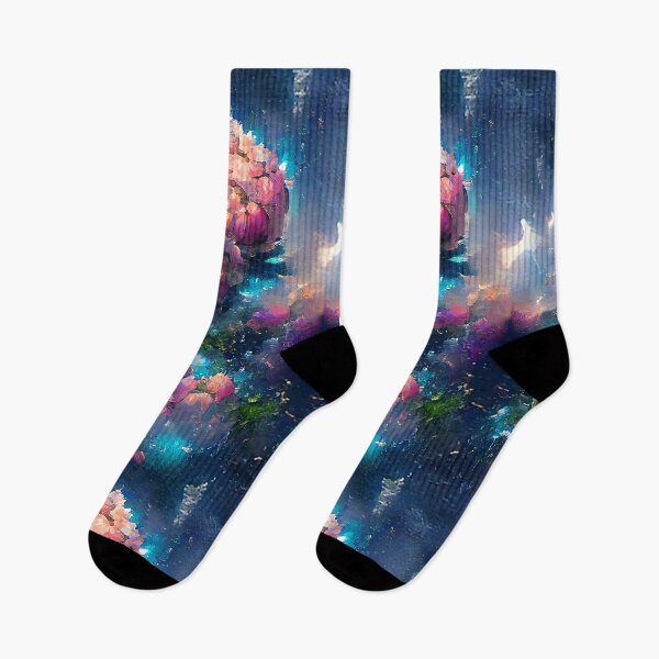 Item preview, Galaxy Colored Floral Design designed and sold by wildredhead.