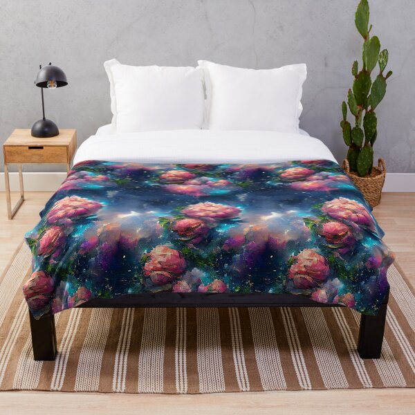 Aperçu de l'œuvre Conception florale colorée de galaxie créée et vendue par wildredhead.