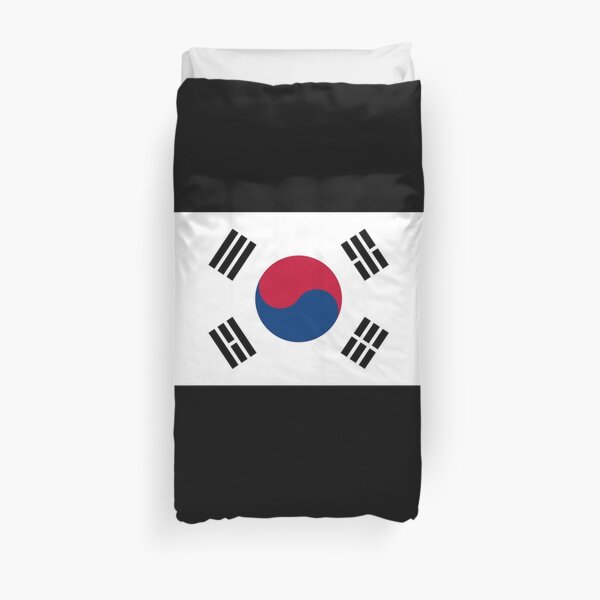 Korea Korean South Korean Flag National Flag Of South Korea On White Bettbezug Von Tomsredbubble Redbubble