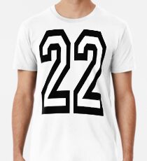 Camiseta premium para hombre 22, EQUIPO, DEPORTE, NÚMERO 22, VEINTIUNO, DOS, Veinte Segundo, Competencia,