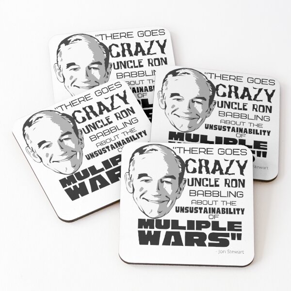 Item preview, "There goes CRAZY UNCLE RON" - Ron Paul - John Stewart quote designed and sold by v3services.