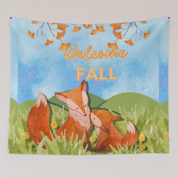 Item preview, Welcome Fall (Fox Family) designed and sold by SimplyMe-Plus.