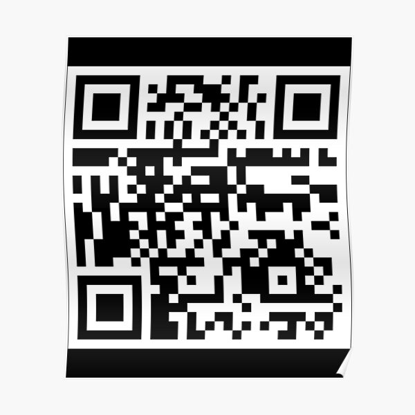 Funny Qr Code Posters For Sale Redbubble