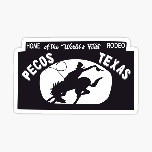 "Pecos Texas " Sticker for Sale by emasdai Redbubble