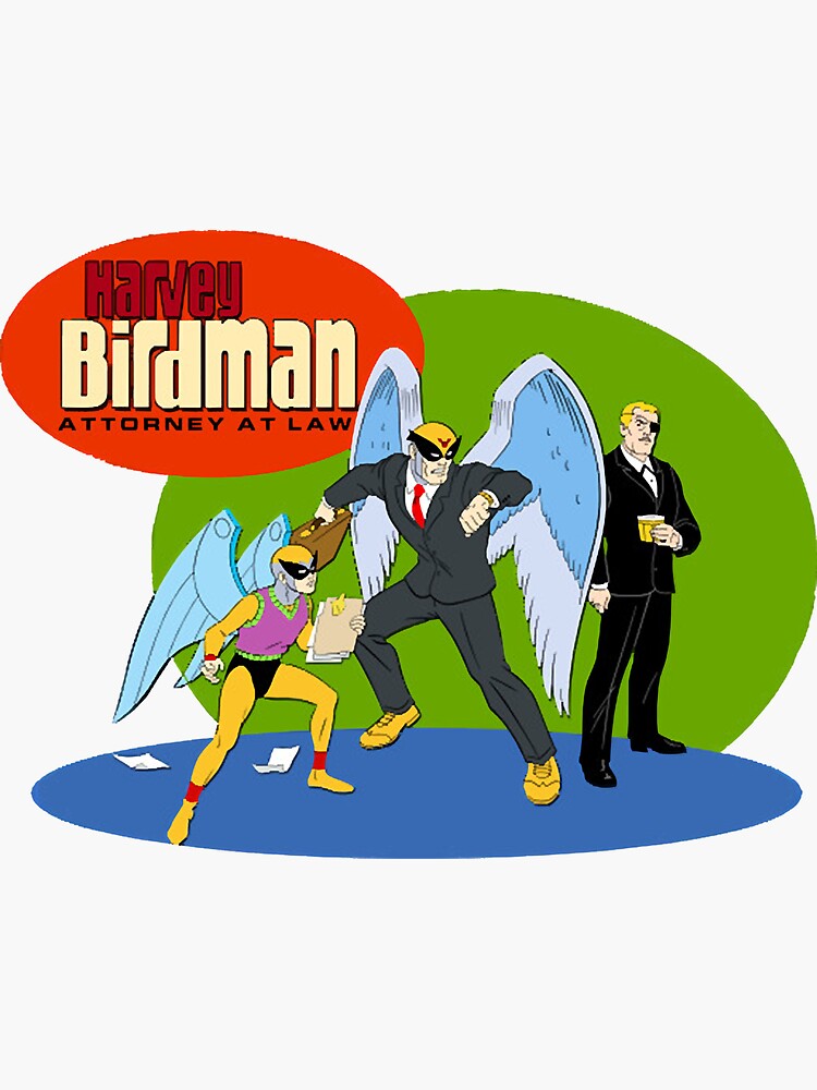 "Harvey Birdman" Sticker for Sale by sharratt02e5d Redbubble