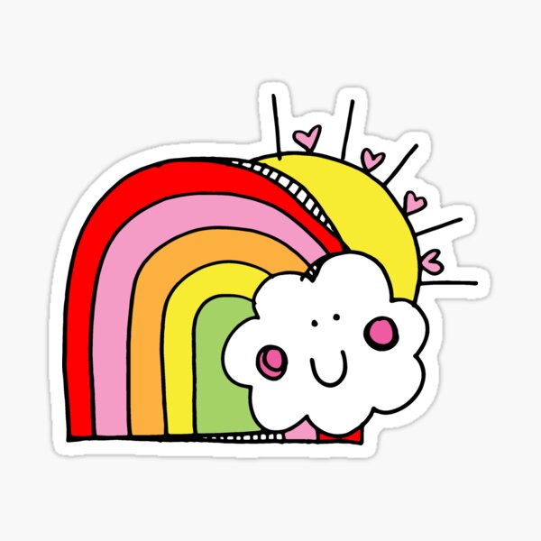 Sunny Rainbow Sticker